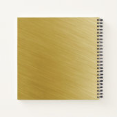Music Notes Brushed Gold Notitieboek (Achterkant)