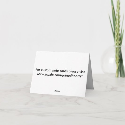 Music Notes Card with Monogram Notitiekaartje (Achterkant)