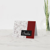 Music Notes Card with Name Notitiekaartje (Voorkant)