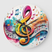 Music Notes Grote Klok (Voorkant)