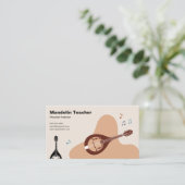 Music Notes - Mandolin Teacher Visitekaartje (Staand voorkant)
