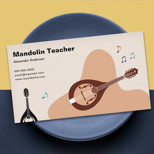 Music Notes - Mandolin Teacher Visitekaartje
