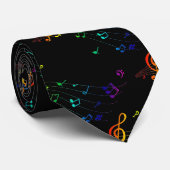 Music Notes Symbols Colorful  Stropdas (Opgerold)