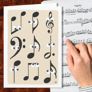 Music Notes Thank You Teacher Kaart
