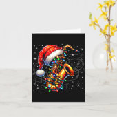 Music Notes Treble Clef Christmas Saxophone Jazz M Kaart (Gele Bloem)