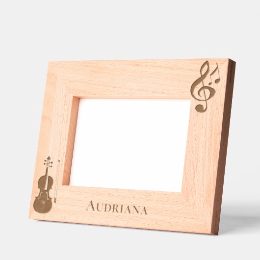 Music Notes Violin Personalized Gegraveerde Lijstjes (Links)