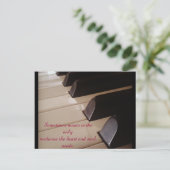 Music Notes with quote on. Briefkaart (Staand voorkant)