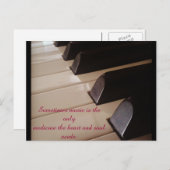Music Notes with quote on. Briefkaart (Voorkant / Achterkant)