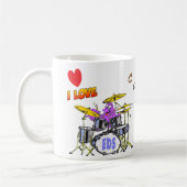 Music Octopus Cartoon Coffee Lover Coffee Mok (Links)