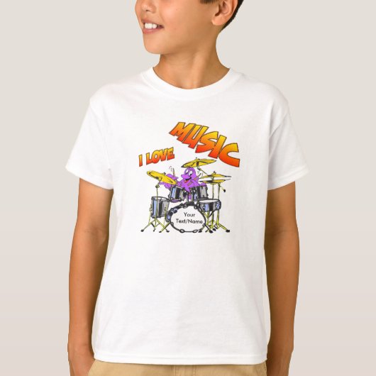 Music Octopus  Kinder T-shirt (Voorkant)