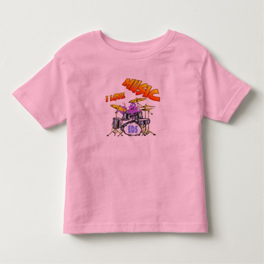 Music Octopus Toddler T-shirt (Voorkant)