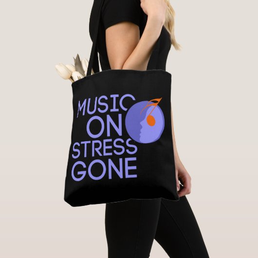 music on stress gone tote bag (Dichtbij)