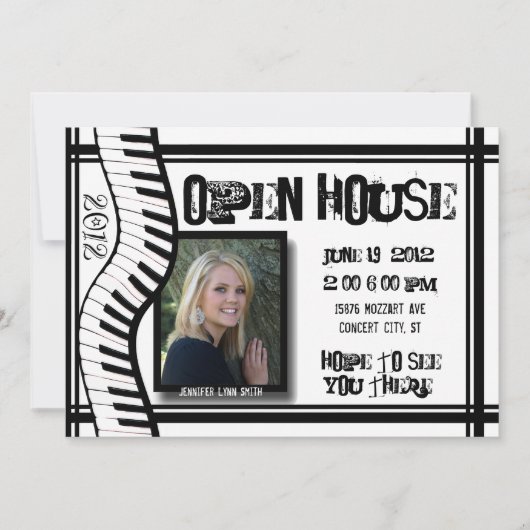 Music Open house-uitnodiging Kaart (Voorkant)