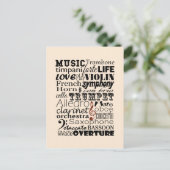 Music Orchestra Briefkaart (Staand voorkant)