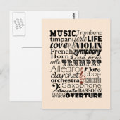 Music Orchestra Briefkaart (Voorkant / Achterkant)