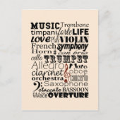Music Orchestra Briefkaart (Voorkant)