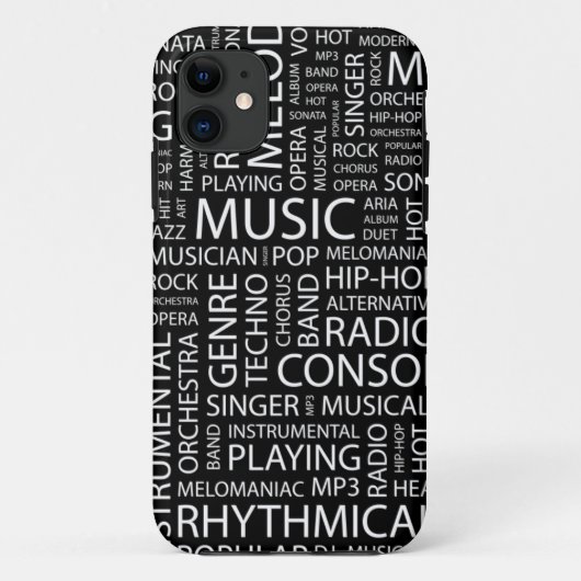 MUSIC patroon woordwolk Case-Mate iPhone Case (Achterkant)