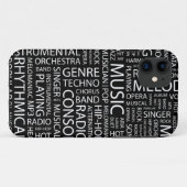 MUSIC patroon woordwolk Case-Mate iPhone Case (Achterkant (horizontaal))