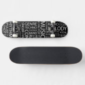 MUSIC patroon woordwolk Skateboard (Horizontaal)
