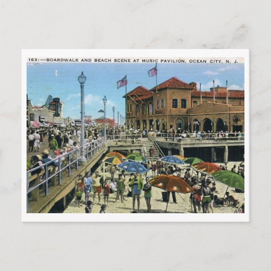 Music Pavilion, Ocean City, NJ  Briefkaart (Voorkant)