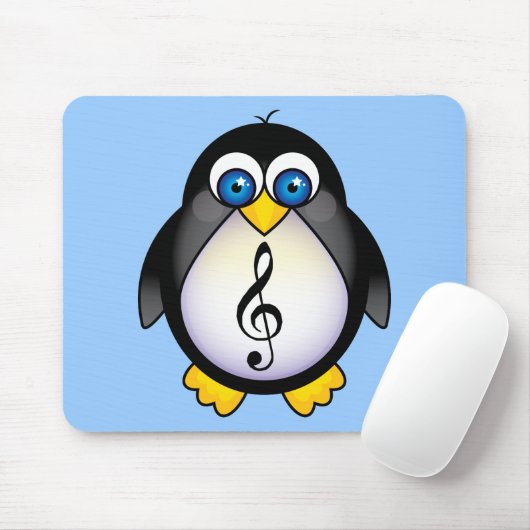 Music Penguin Treble Clef Muismat (Met muis)