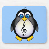 Music Penguin Treble Clef Muismat (Voorkant)