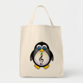 Music Penguin Treble Clef Tote Bag (Voorkant)