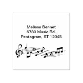 Music Pentagram Rubberstempel (Afrduk)