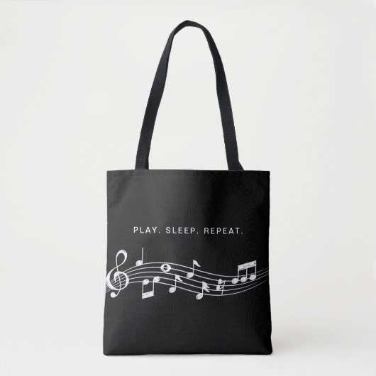 Music Pentagram Tote Bag (Voorkant)