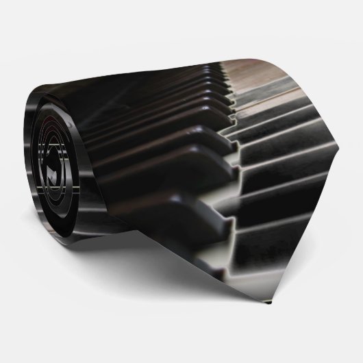 Music Piano B&W-Stropdas Stropdas (Opgerold)