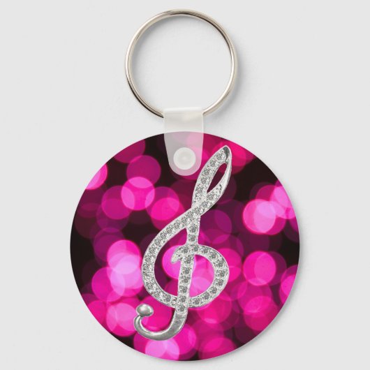 Music Piano Gclef Sleutelhanger (Voorkant)