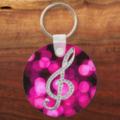 Music Piano Gclef Sleutelhanger (Voorkant)