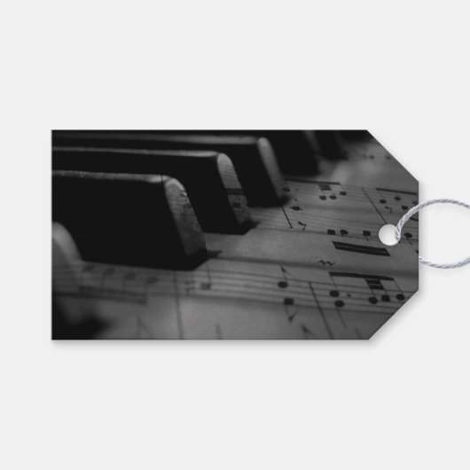 Music Piano Keys Cadeaulabel (Voorkant (Horizontaal))
