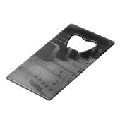 Music Piano Keys Creditkaart Flessenopener (Voorkant Gekanteld)