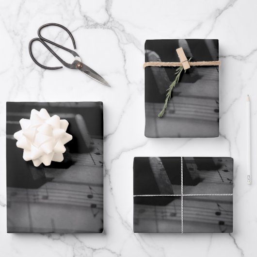 Music Piano Keys Inpakpapier Vel (Voorkant)