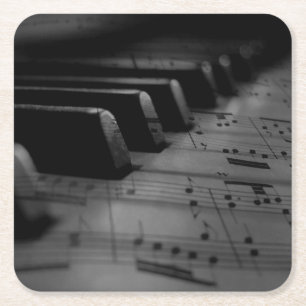 Music Piano Keys Kartonnen Onderzetters