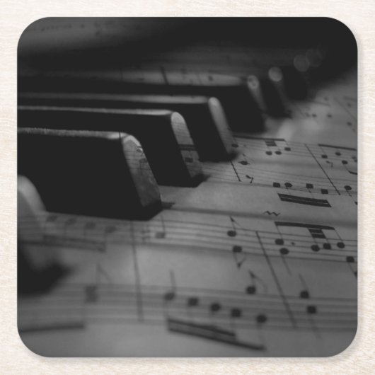 Music Piano Keys Kartonnen Onderzetters (Voorkant)