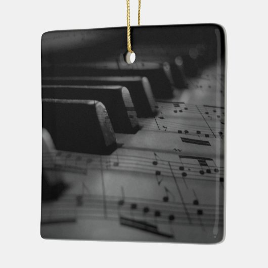 Music Piano Keys Keramisch Ornament (Links)