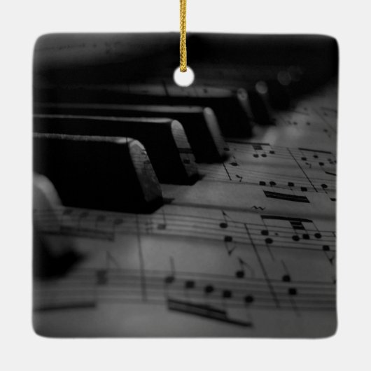Music Piano Keys Keramisch Ornament (Achterkant)