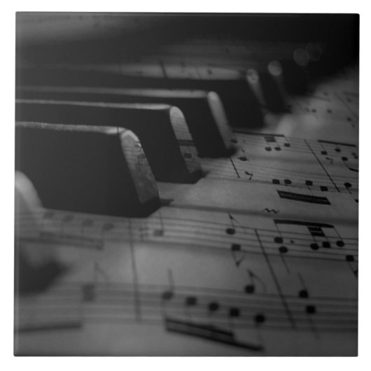 Music Piano Keys Tegeltje (Voorkant)