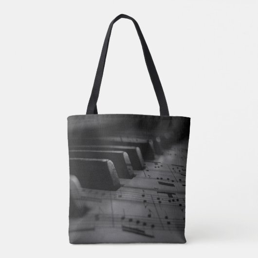 Music Piano Keys Tote Bag (Achterkant)