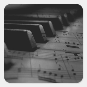 Music Piano Keys Vierkante Sticker