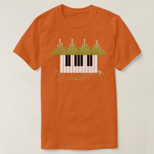 Music Piano Sheet Music Beat T-shirt (Design voorkant)