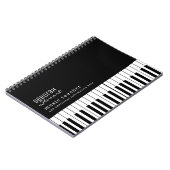 Music Piano Teacher Elegant Black Notitieboek (Linkerzijde)