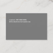 Music Piano Teacher Elegant White Visitekaartje (Achterkant)