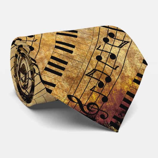 Music Piano-toetsenbord Stropdas (Opgerold)