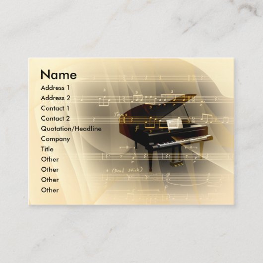 Music Piano Visitekaartje (Voorkant)