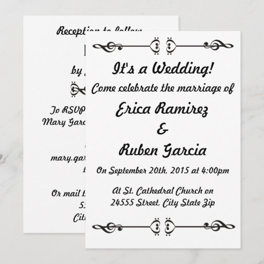 Music-pijl Kaart (Voorkant / Achterkant)