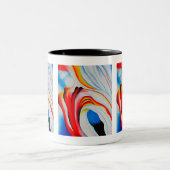 Music Pink and Blue, Georgia O'Keeffe, Tweekleurige Koffiemok (Center)