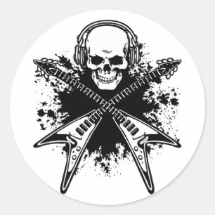 Music Pirate 3 Ronde Sticker